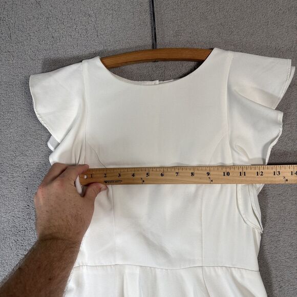 Chelsea And Violet Women’s Dress Size S Ruffle Mini Wedding Bride Rehearsal - Picture 8 of 15